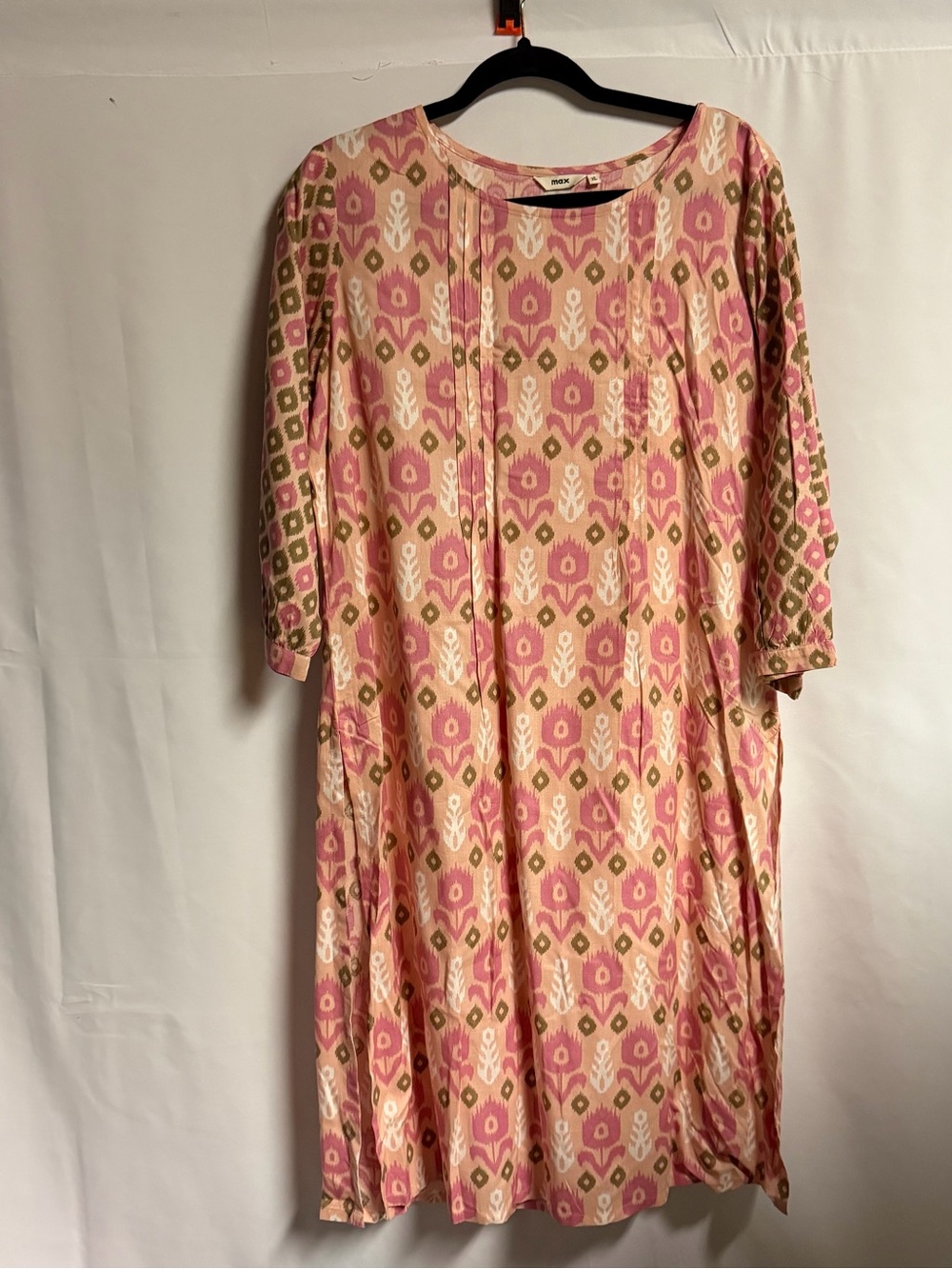 Soft Pink Patterned Women’s Dress